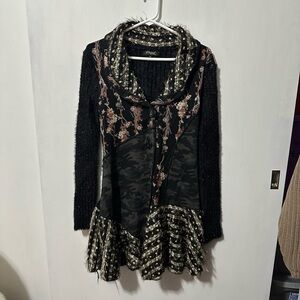 Papa Vancouver mixed-media cardigan mohair/ wool size medium unique